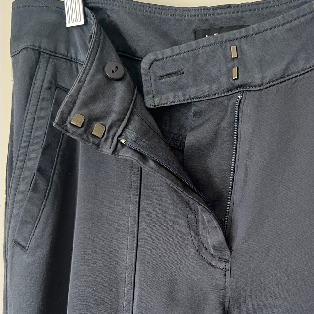 Loft Silky Gray Ankle Jogger Pants Size 2 - Picture 4 of 9